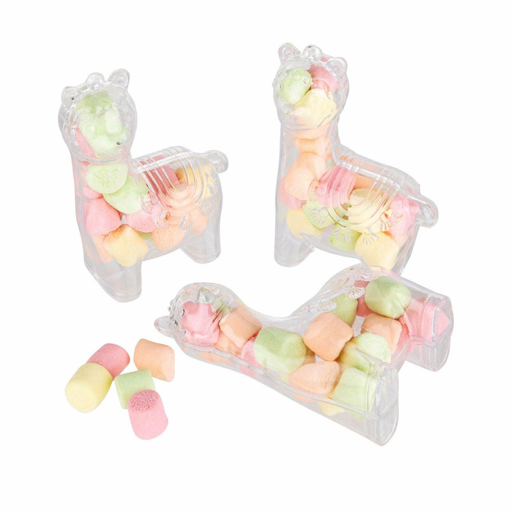 
                  
                    Alpaca Shaped Acrylic Candy Boxes 24 Pack 3.75"X2.64"X1.5" | Amazing Pinatas 
                  
                