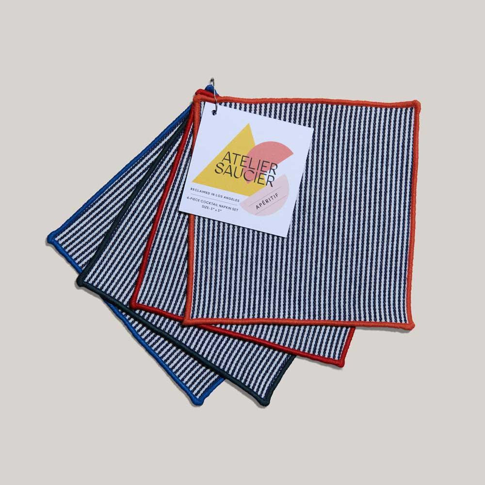 
                  
                    Americana Stripe Cocktail Napkins | Set of 4 | Amazing Pinatas 
                  
                