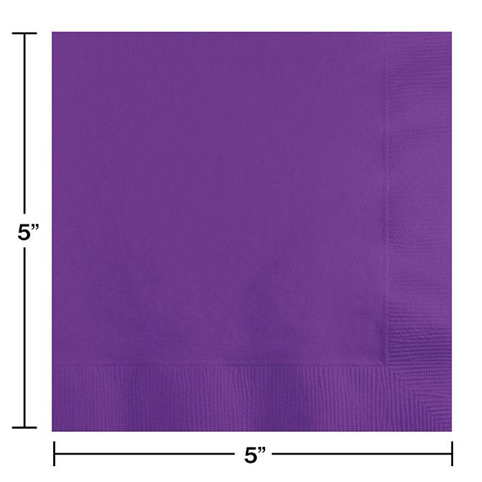 Amethyst Beverage Napkin 2Ply, 50 ct | Amazing Pinatas 