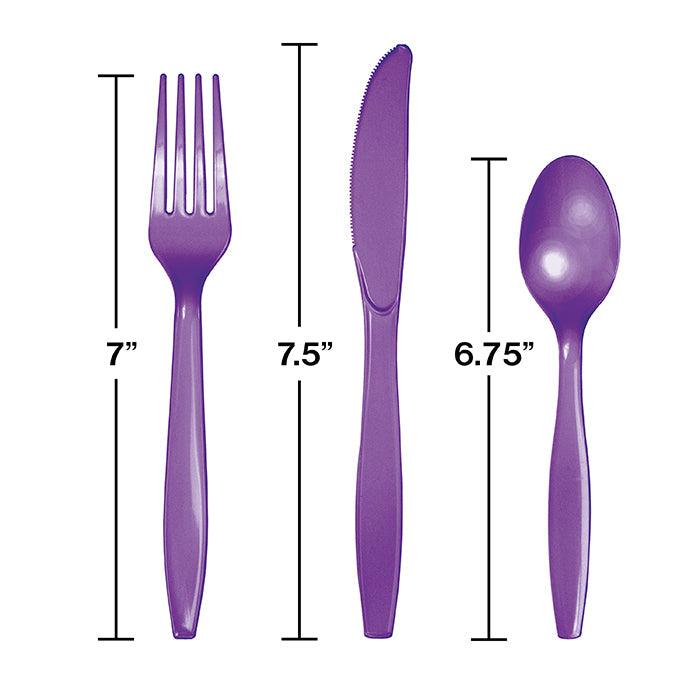 Amethyst Purple Assorted Plastic Cutlery, 24 ct | Amazing Pinatas 