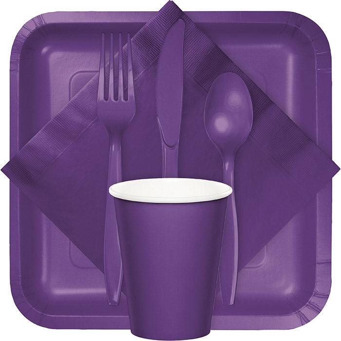 Amethyst Purple Assorted Plastic Cutlery, 24 ct | Amazing Pinatas 
