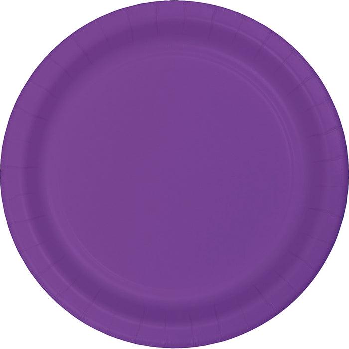 Amethyst Purple Paper Plates, 24 ct | Amazing Pinatas 