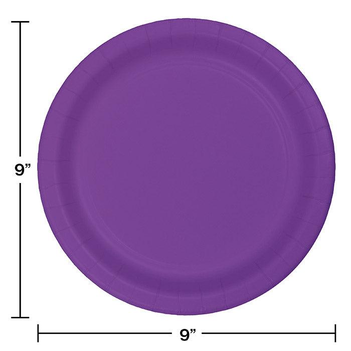 Amethyst Purple Paper Plates, 24 ct | Amazing Pinatas 