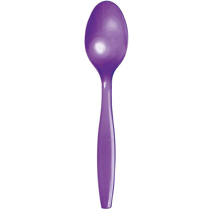 Amethyst Purple Plastic Spoons, 24 ct | Amazing Pinatas 