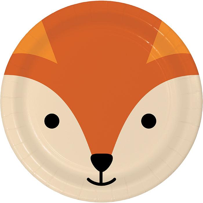 Animal Faces Dessert Plate, Fox 8ct | Amazing Pinatas 