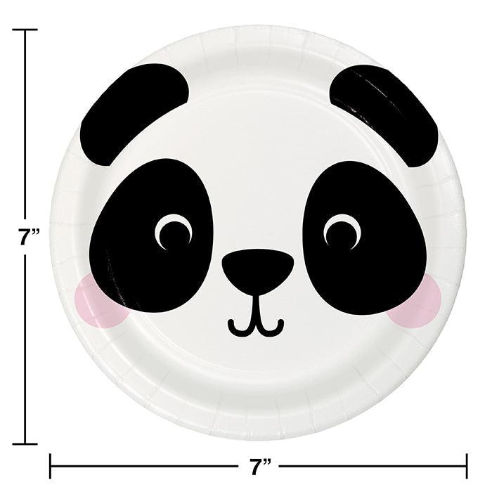 Animal Faces Dessert Plate, Panda 8ct | Amazing Pinatas 