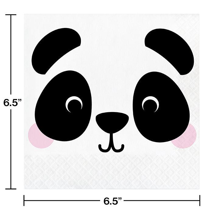 Animal Faces Luncheon Napkin, Panda 16ct | Amazing Pinatas 