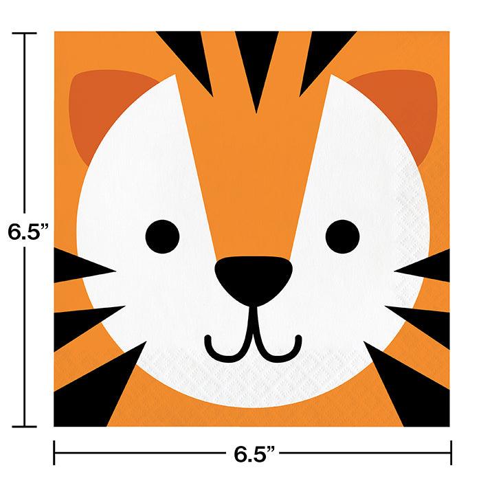 Animal Faces Luncheon Napkin, Tiger 16ct | Amazing Pinatas 