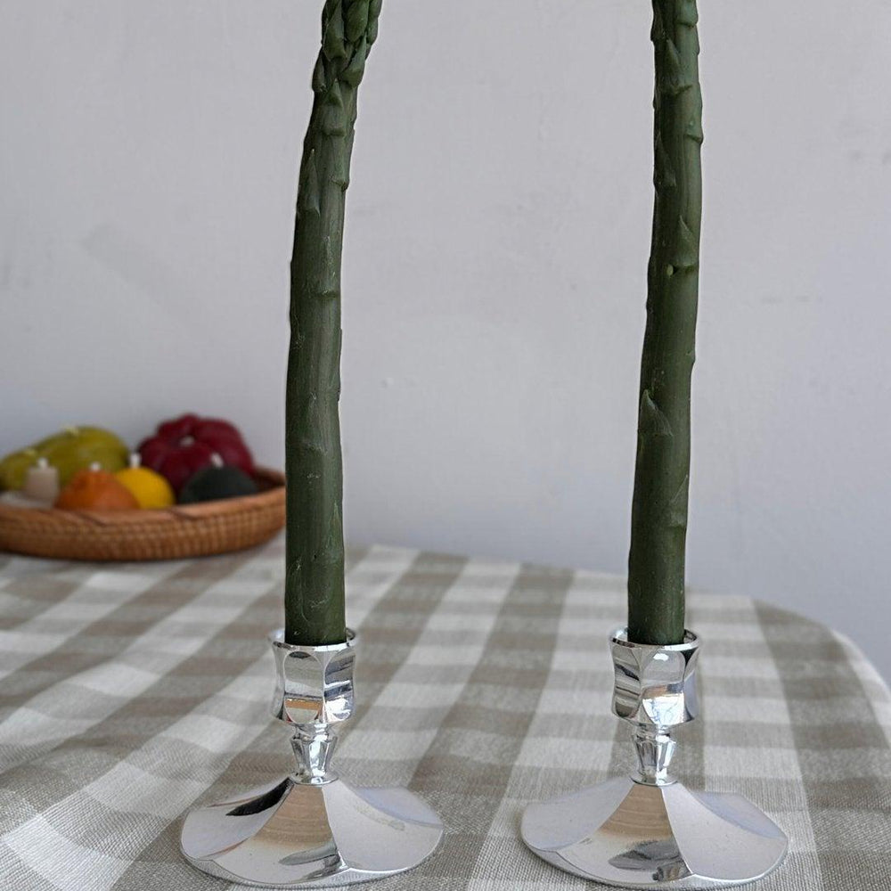 Asparagus Beeswax Candle Tapers (2) | Amazing Pinatas 