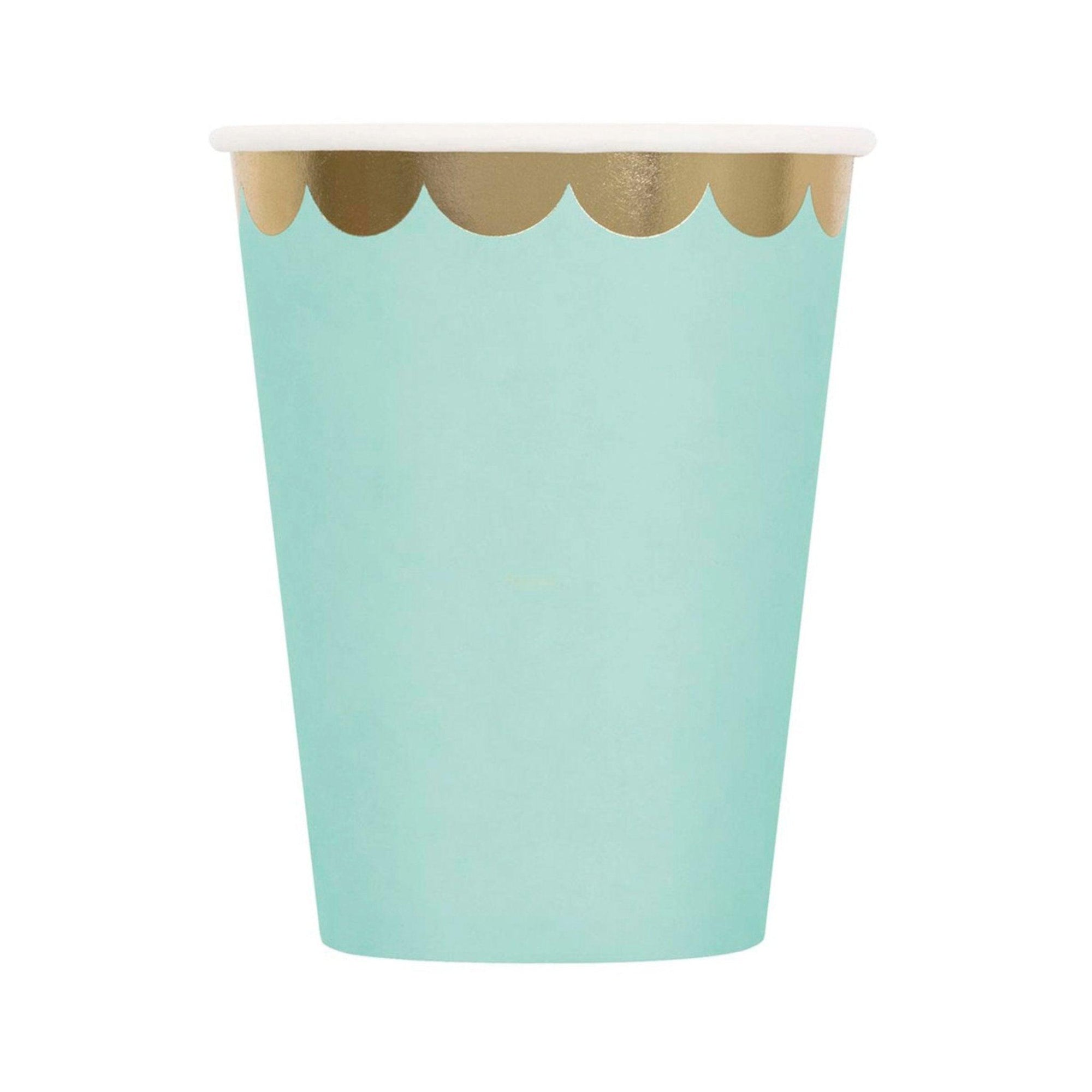 Assorted Color Scalloped Edge Birthday Party 12 oz Beverage Cups, Pack of 12 | Amazing Pinatas
