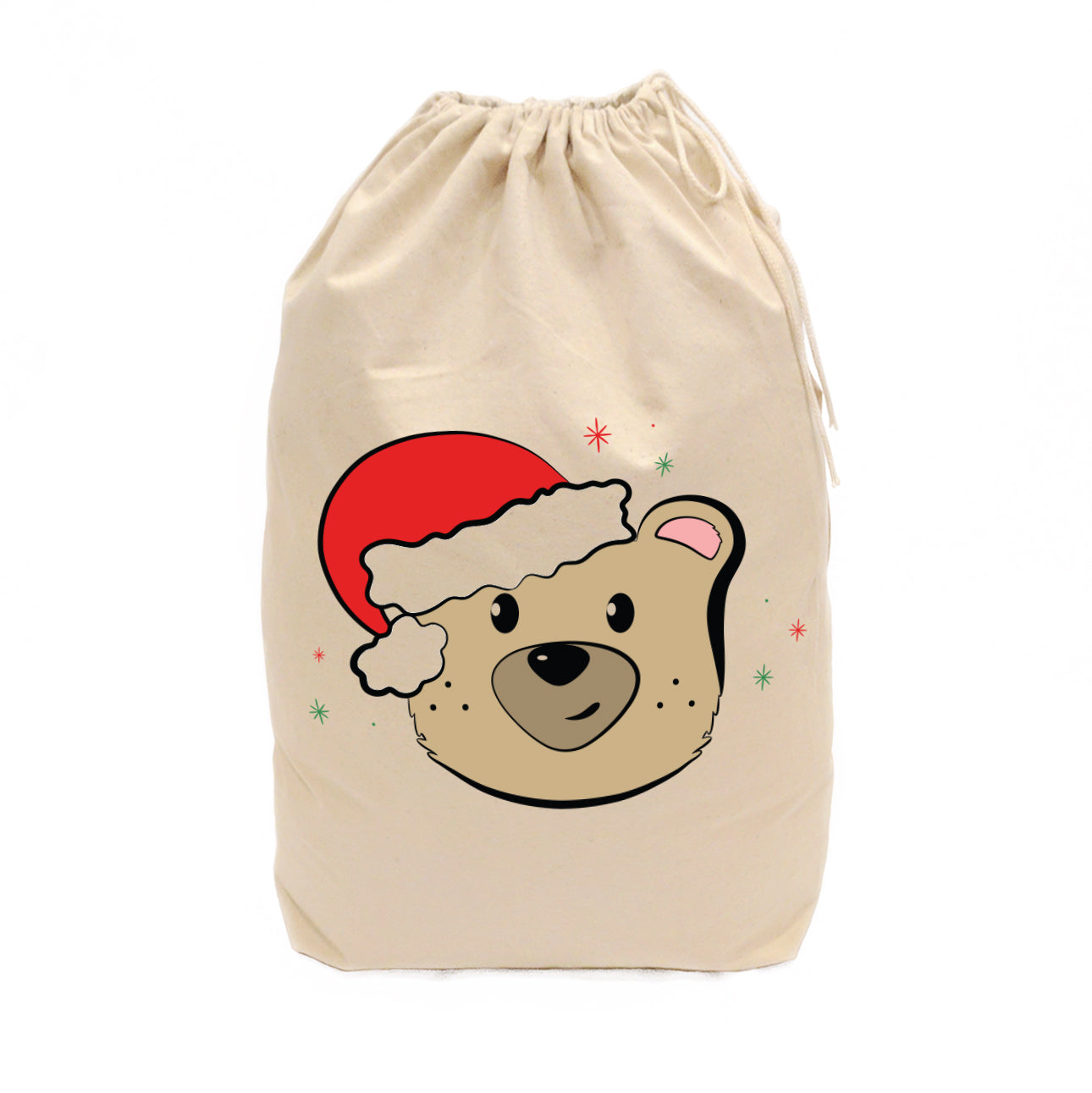 Baby Bear Cotton Canvas Christmas Santa Sack | Amazing Pinatas 