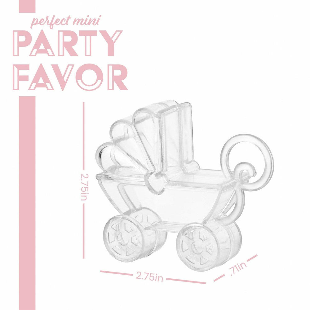 
                  
                    Baby Carriage Shaped Acrylic Candy Boxes 24 Pack 2.75"X2.75"X0.71" | Amazing Pinatas 
                  
                