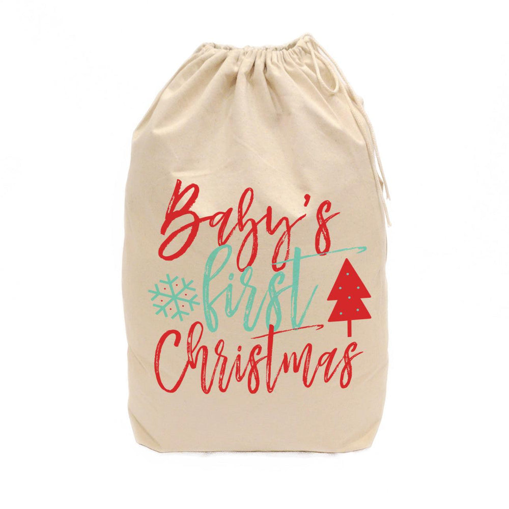 Baby's First Christmas Cotton Canvas Santa Sack | Amazing Pinatas 