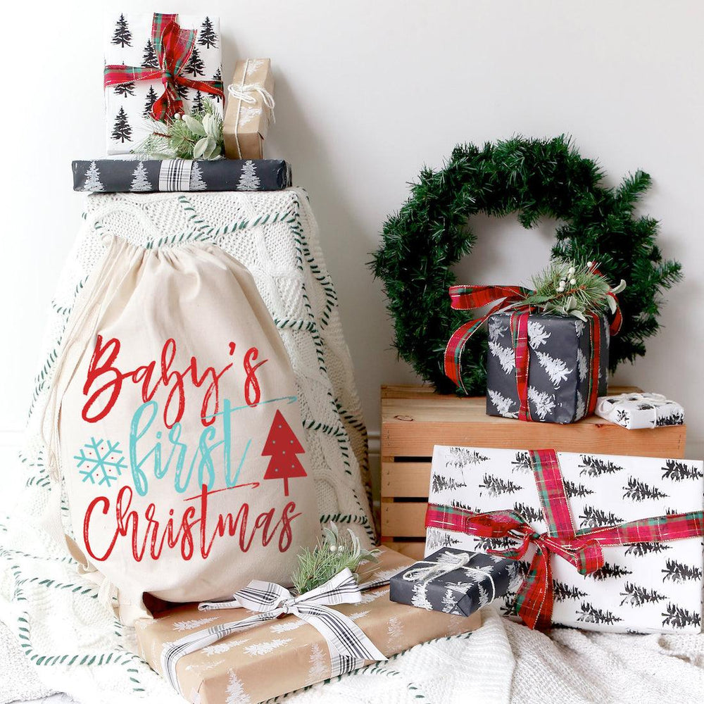 
                  
                    Baby's First Christmas Cotton Canvas Santa Sack | Amazing Pinatas 
                  
                