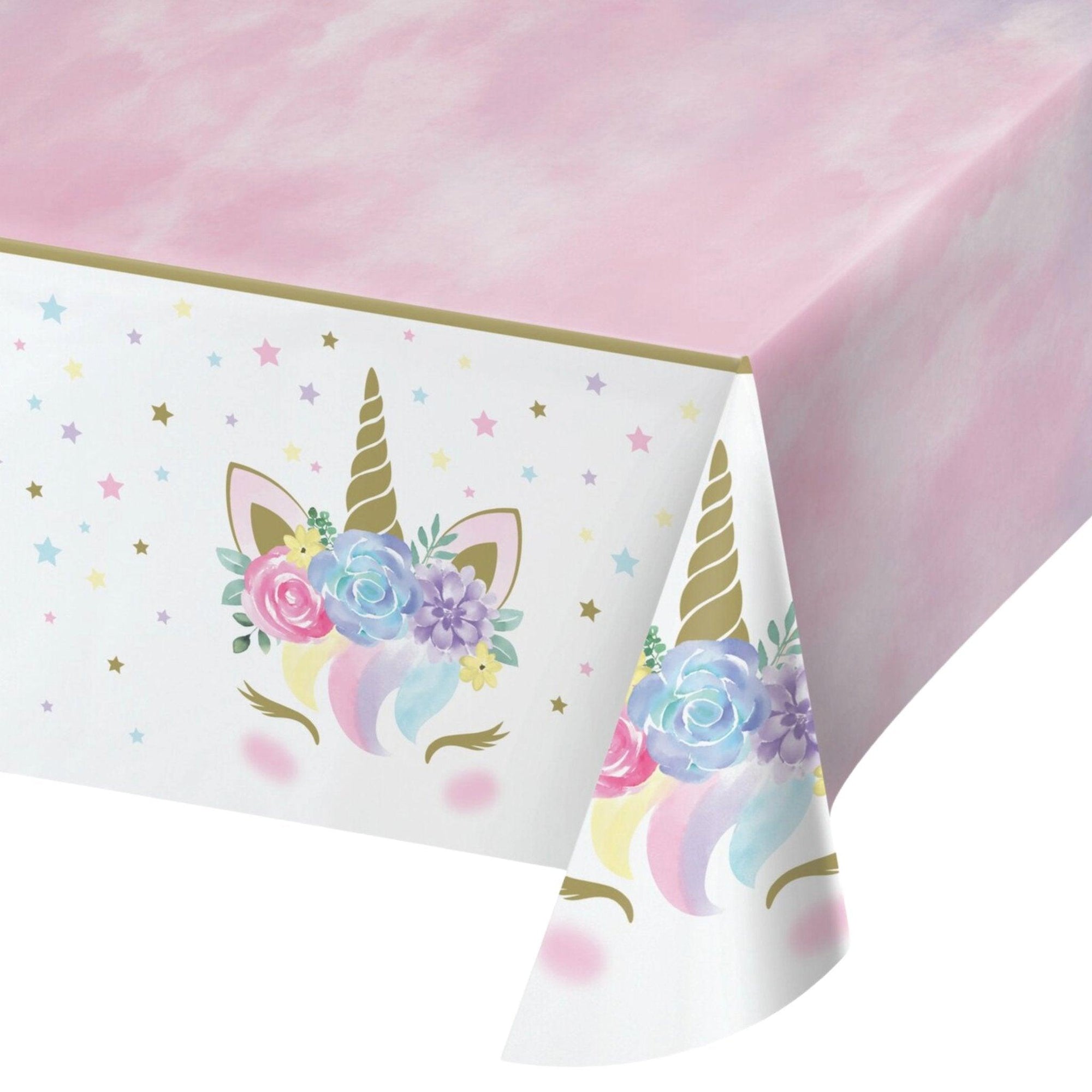 Baby Unicorn Birthday Table Cover | Amazing Pinatas