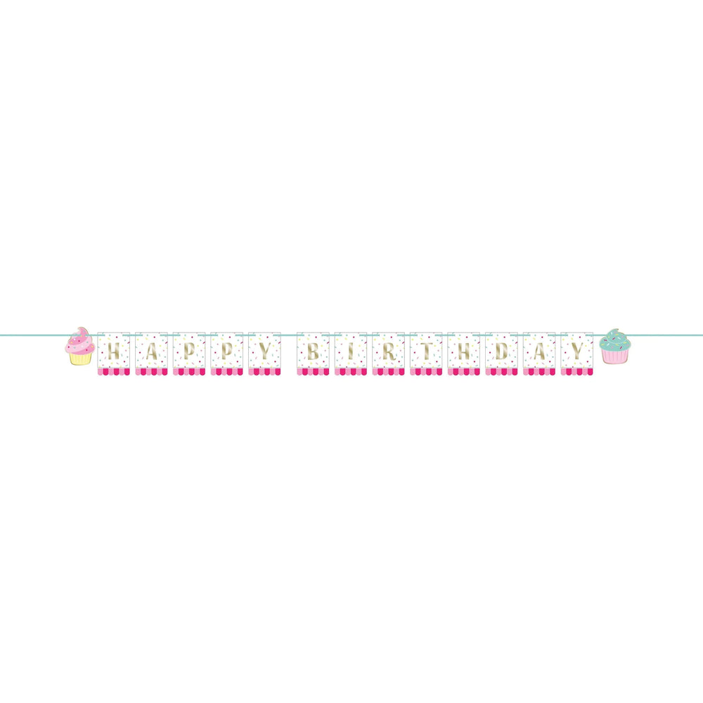 Bakery Sweets Shaped Banner w/ Ribbon, Foil (1/Pkg) | Amazing Pinatas 