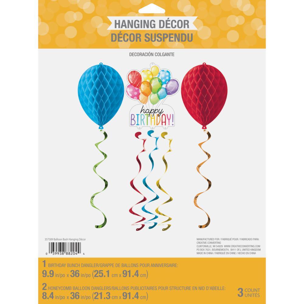 Balloon Bash Hanging Decoration w/ HC and Danglers 3ct | Amazing Pinatas 