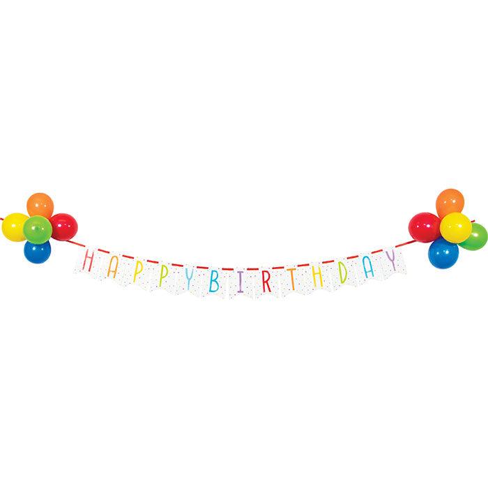 Balloon Bash Ribbon Banner w/ Latex Balloons 1ct | Amazing Pinatas 