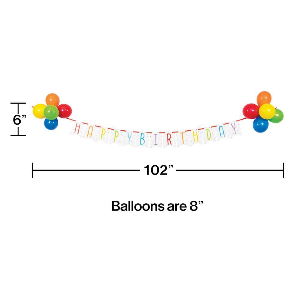 
                  
                    Balloon Bash Ribbon Banner w/ Latex Balloons 1ct | Amazing Pinatas 
                  
                