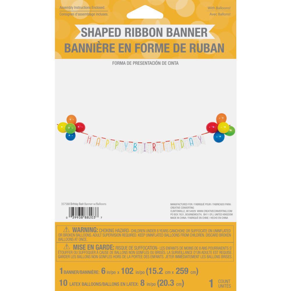 
                  
                    Balloon Bash Ribbon Banner w/ Latex Balloons 1ct | Amazing Pinatas 
                  
                