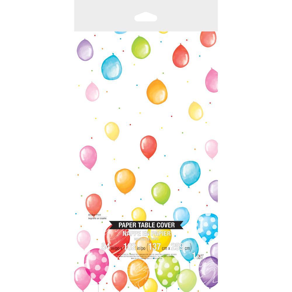 Balloon Bash Tablecover, Paper 1ct | Amazing Pinatas 