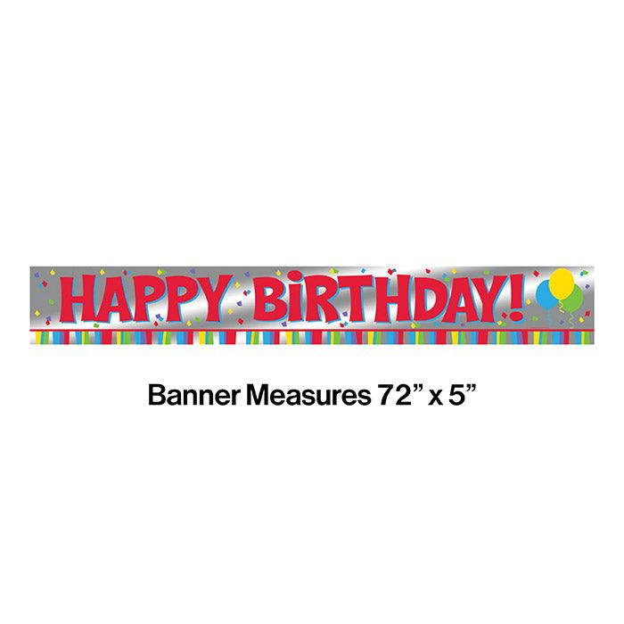 Banner Foil 6' Happy Birthday | Amazing Pinatas 
