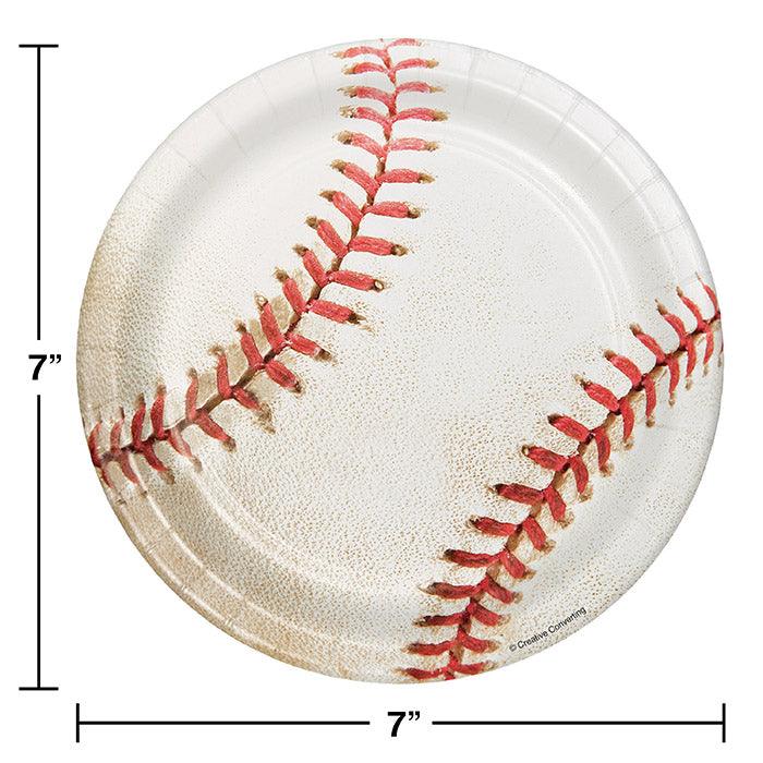 Baseball Dessert Plates, 8 ct | Amazing Pinatas 