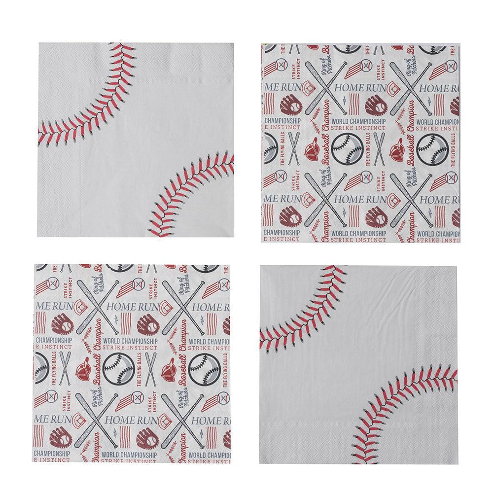 Baseball Theme Napkins Tableware 160 Pack | Amazing Pinatas 