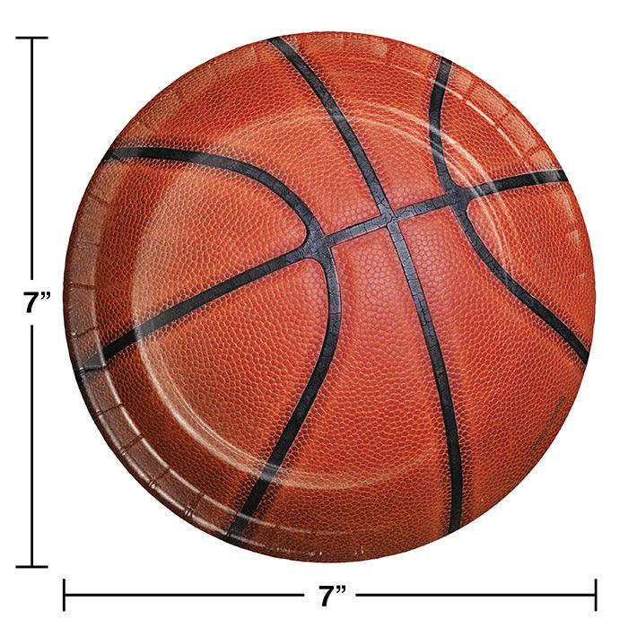 Basketball Dessert Plates, 8 ct | Amazing Pinatas 