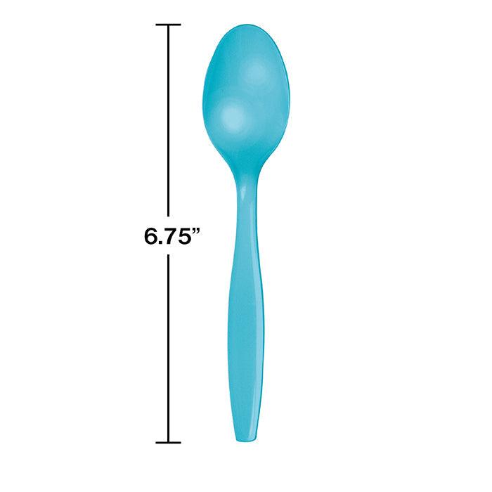 Bermuda Blue Plastic Spoons, 24 ct | Amazing Pinatas 