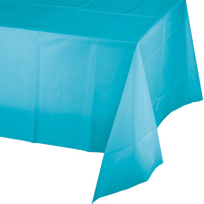 Bermuda Blue Tablecover Plastic 54" X 108" | Amazing Pinatas 