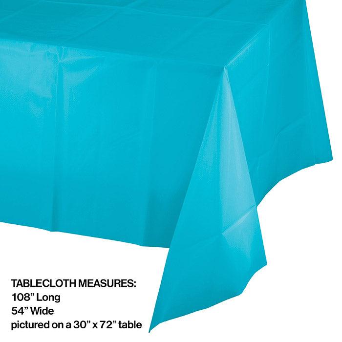 Bermuda Blue Tablecover Plastic 54" X 108" | Amazing Pinatas 