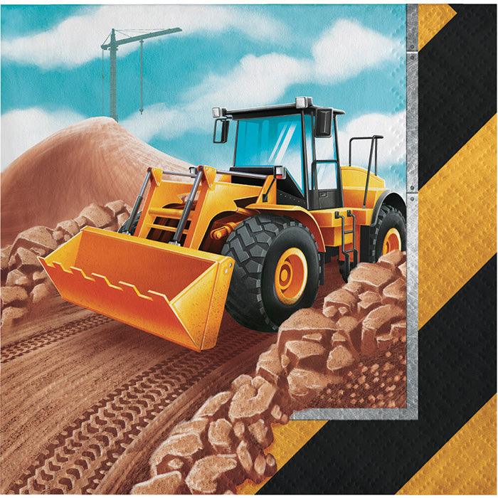 Big Dig Construction Beverage Napkins, 16 ct | Amazing Pinatas 