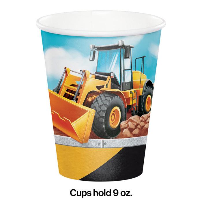 Big Dig Construction Hot/Cold Paper Cups 9 Oz., 8 ct | Amazing Pinatas 