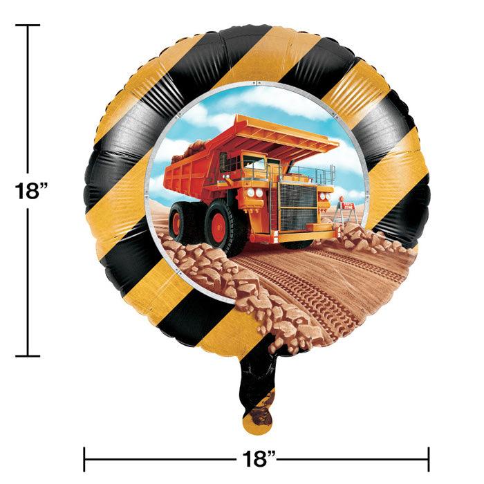 Big Dig Construction Metallic Balloon 18" | Amazing Pinatas 