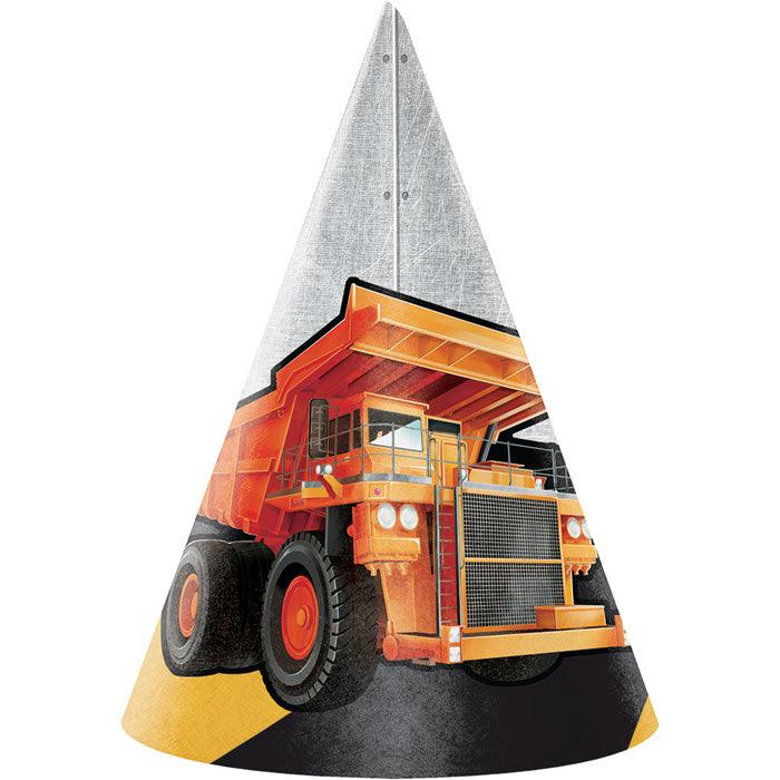 Big Dig Construction Party Hats, 8 ct | Amazing Pinatas 