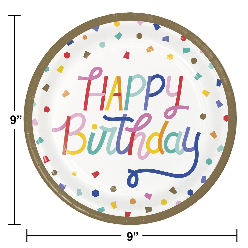 Birthday Confetti Dinner Plate (8/Pkg) | Amazing Pinatas 