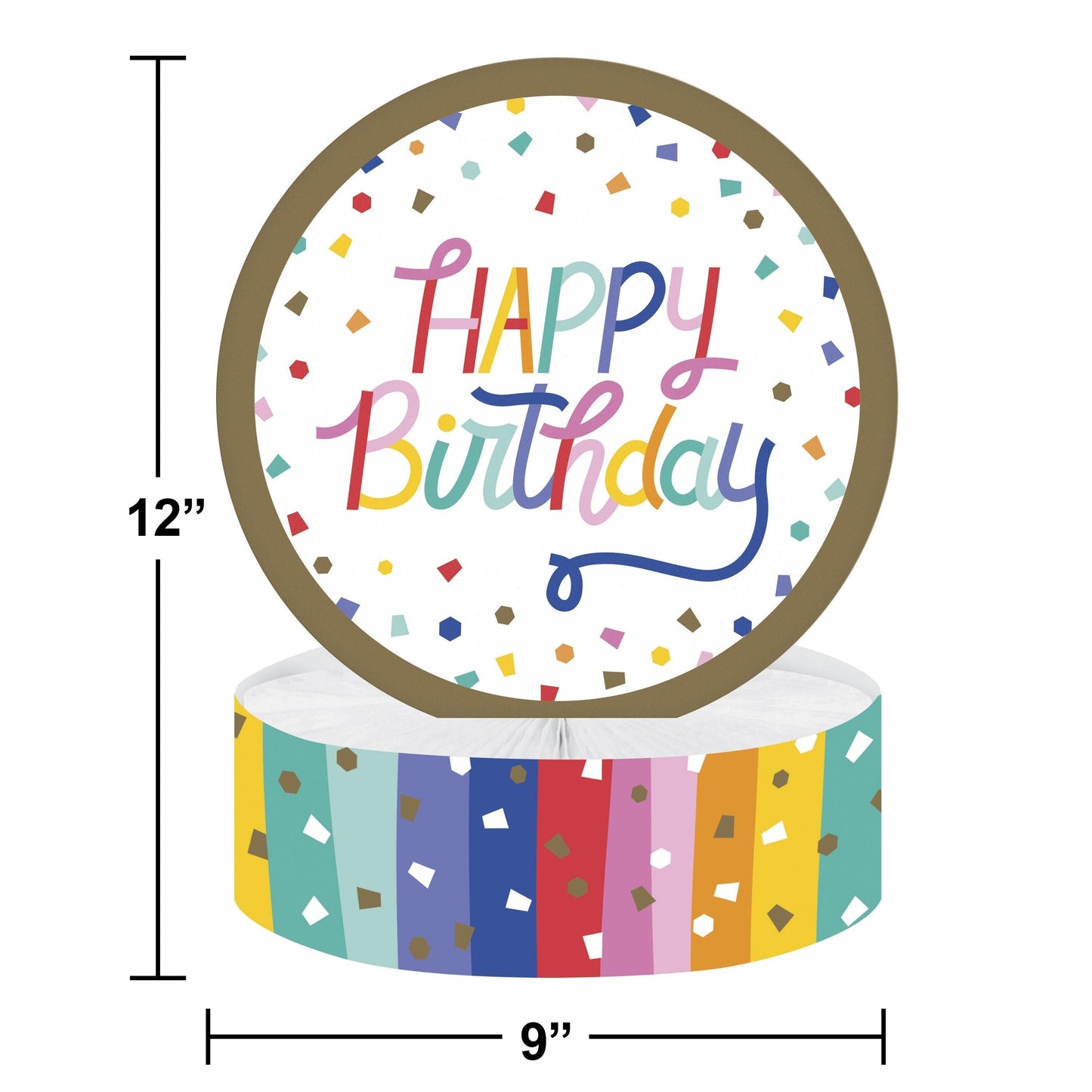 Birthday Confetti Honeycomb Centerpiece (1/Pkg) | Amazing Pinatas 