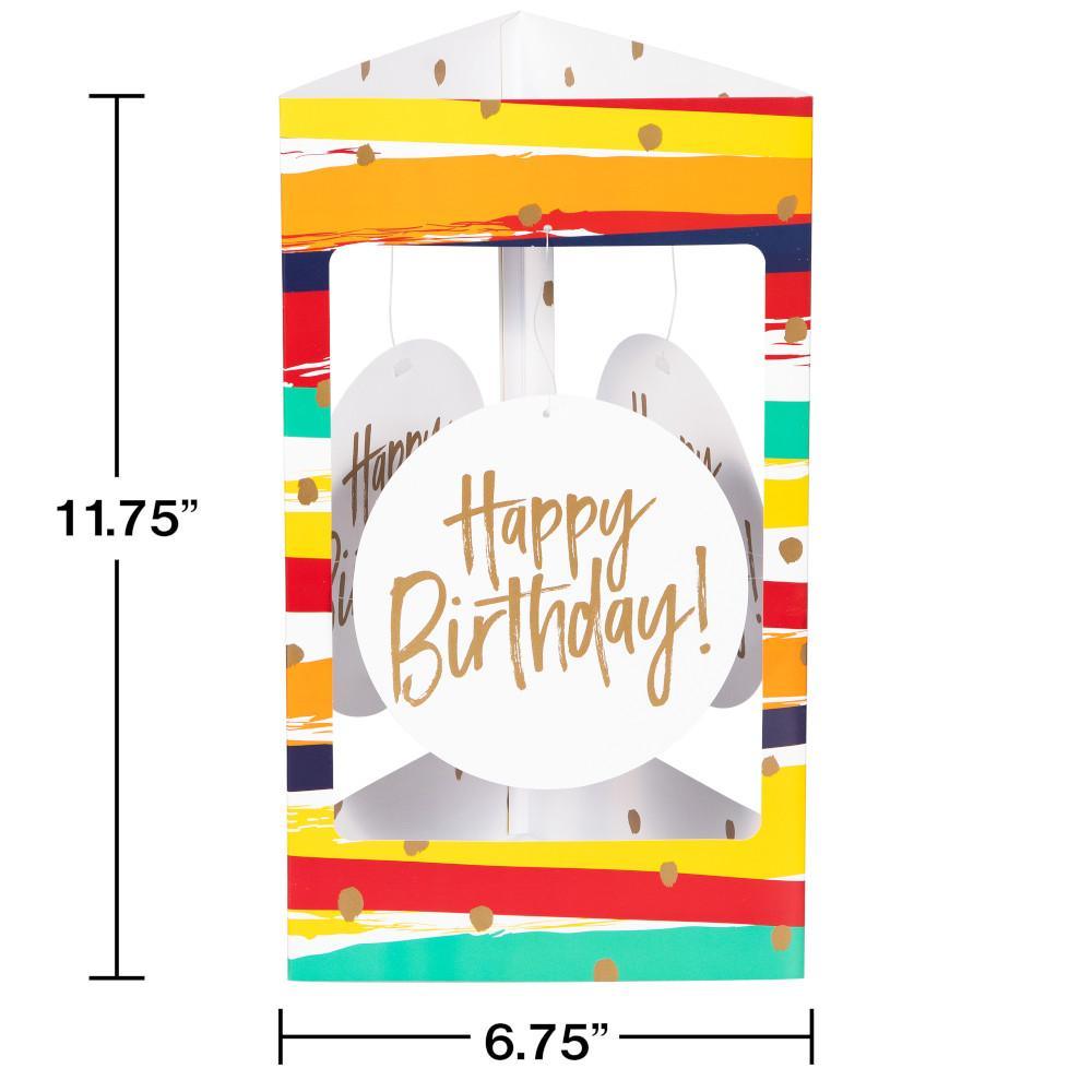 
                  
                    Birthday Stripes 3D Centerpiece with Danglers 2ct | Amazing Pinatas 
                  
                