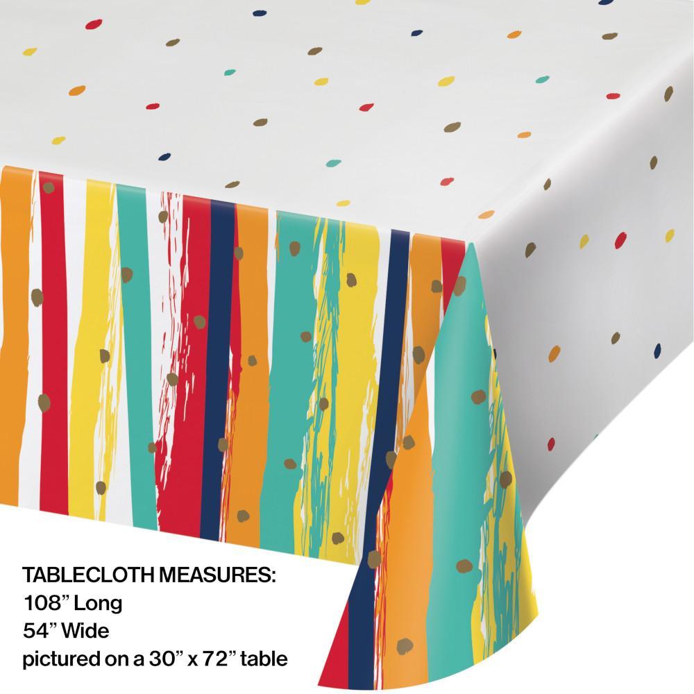 
                  
                    Birthday Stripes Tablecover, Paper 1ct | Amazing Pinatas 
                  
                