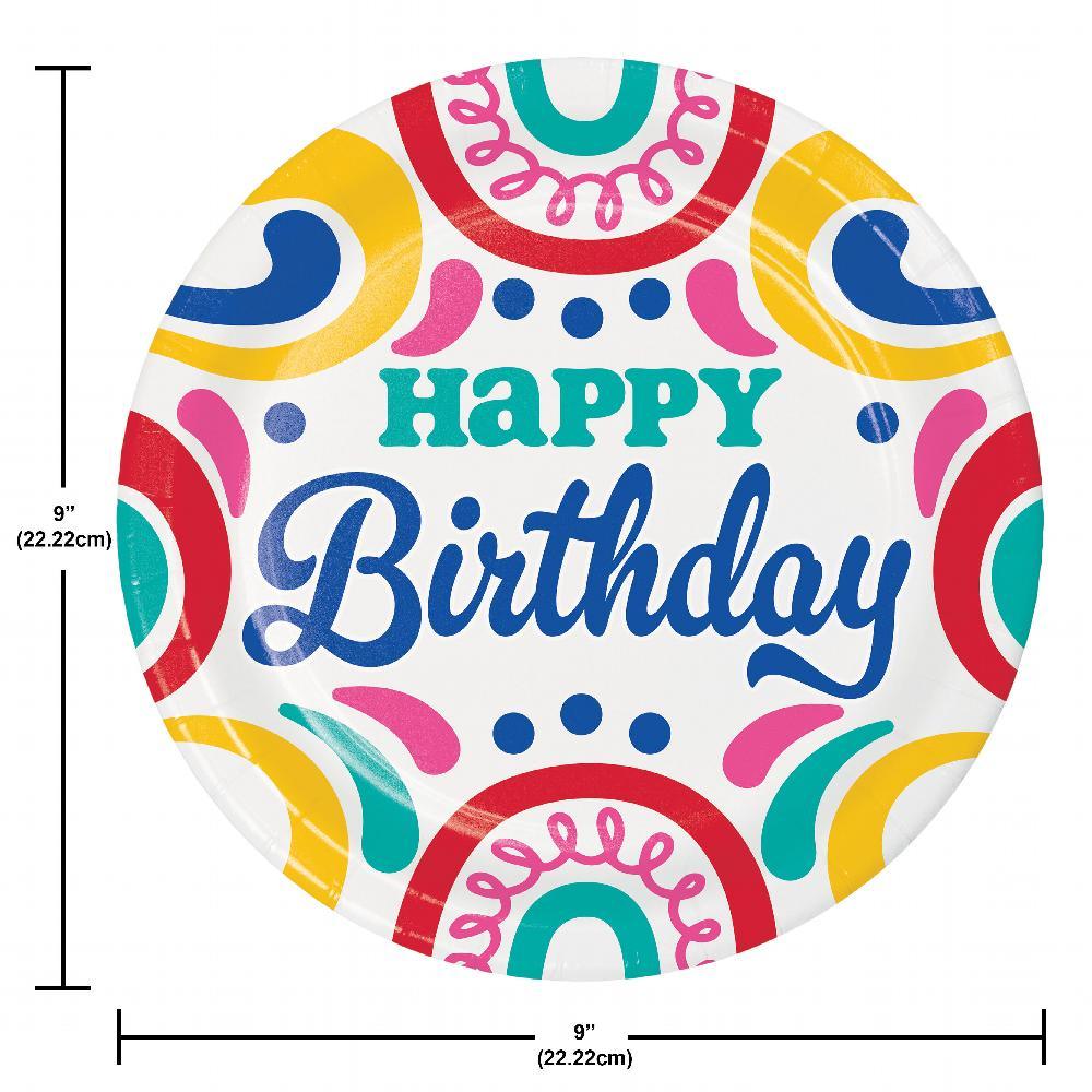 
                  
                    Birthday Swirls Dinner Plate (8 per Pkg) | Amazing Pinatas 
                  
                