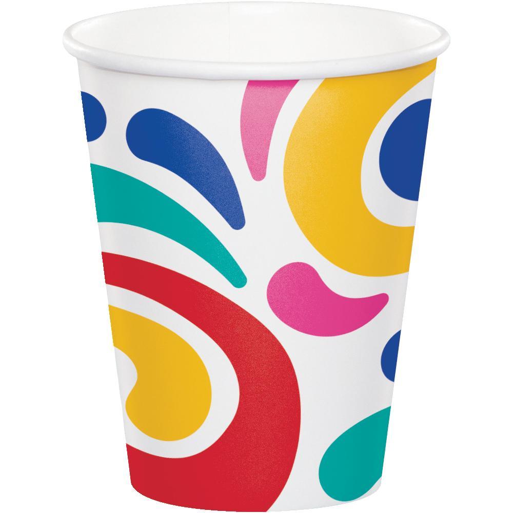 Birthday Swirls Hot/Cold Cup 9oz. (8 per Pkg) | Amazing Pinatas 