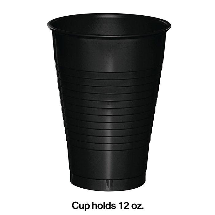 Black 12 Oz Plastic Cups, 20 ct | Amazing Pinatas 