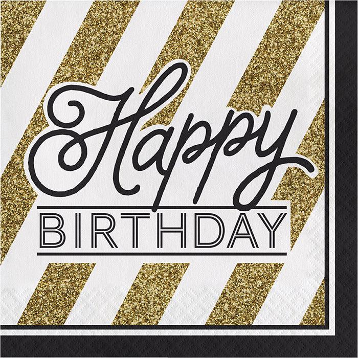 
                  
                    Black And Gold Birthday Napkins, 16 ct | Amazing Pinatas 
                  
                