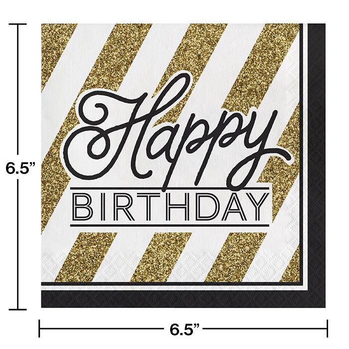 
                  
                    Black And Gold Birthday Napkins, 16 ct | Amazing Pinatas 
                  
                