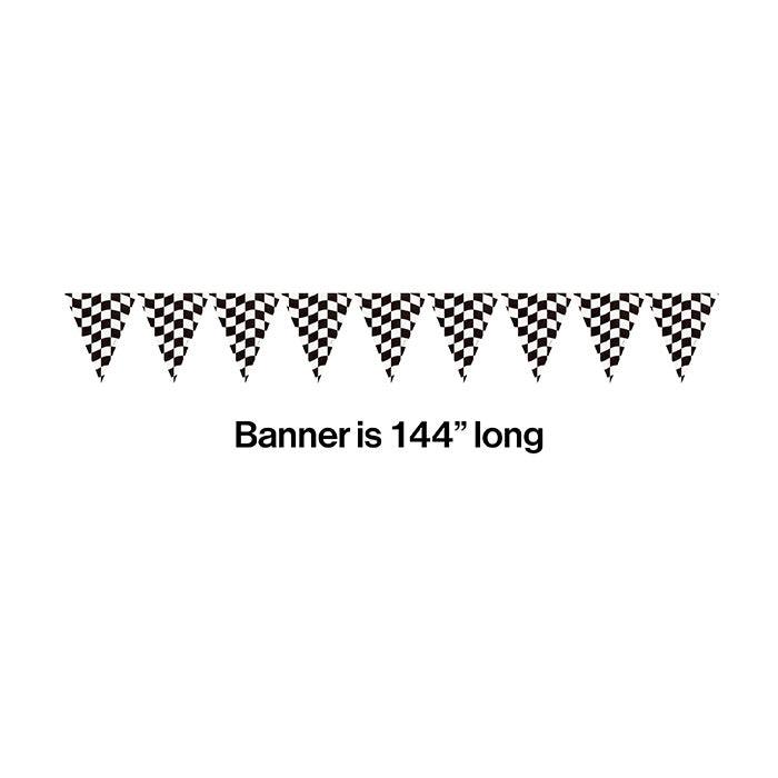 Black And White Check Banner | Amazing Pinatas 