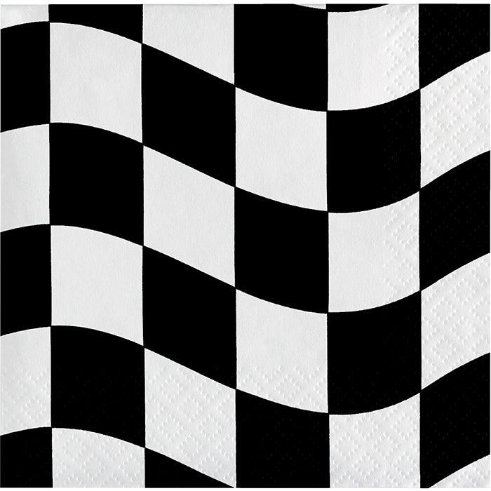 Black And White Check Beverage Napkins, 18 ct | Amazing Pinatas 