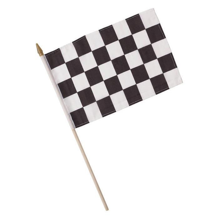 Black And White Check Cloth Racing Flag, 8" X 12" | Amazing Pinatas 