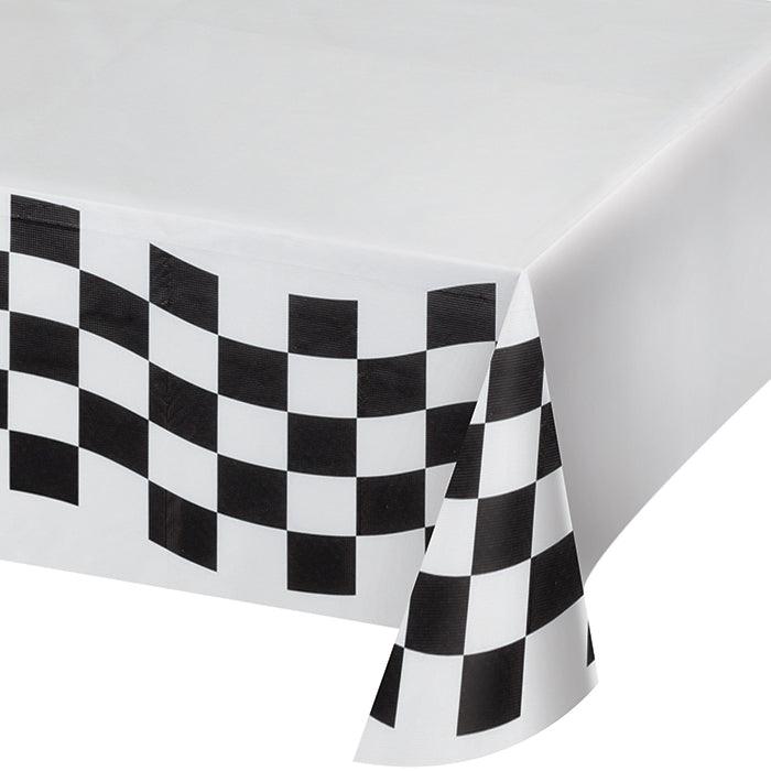 Black And White Check Paper Table Cover, 54" X 102" | Amazing Pinatas 