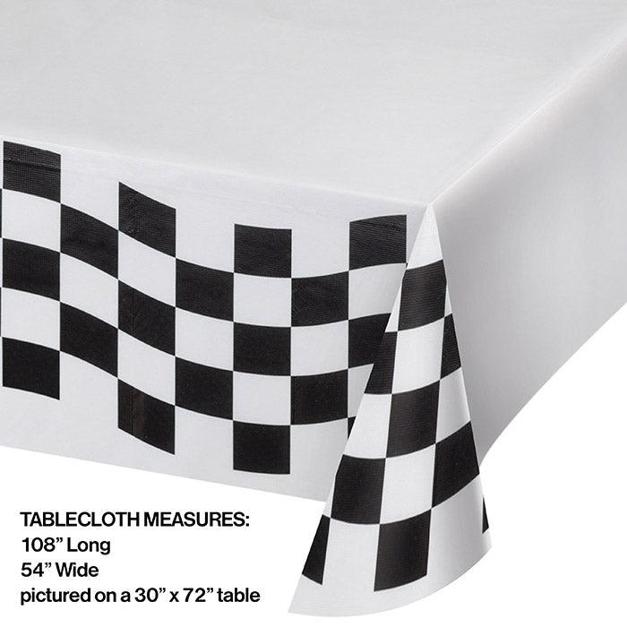 Black And White Check Paper Table Cover, 54" X 102" | Amazing Pinatas 